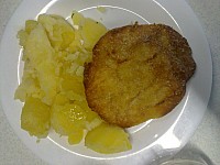 Rybi karbenatek brambory, salat